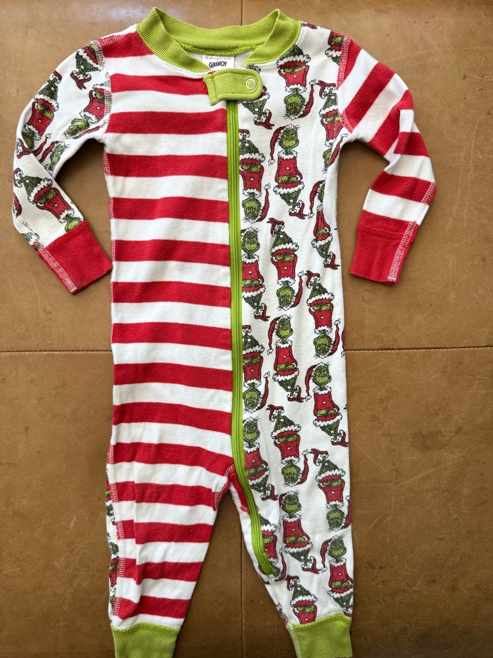 Hanna Andersson Organic Cotton Grinch Pajamas 12-18M